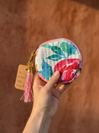 Bloom Indigo Cotton Block Printed Coin Purse