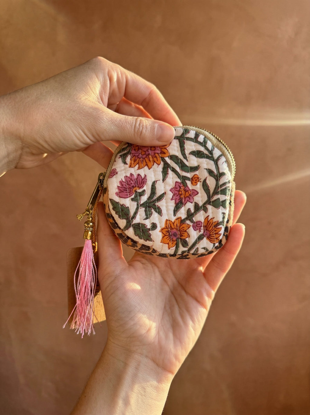 Nomad Indigo Cotton Block Printed Coin Purse