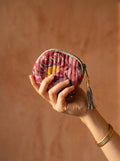 Gilded Amber Cotton Block Printed Coin Purse