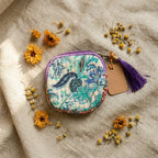 Saffron Terracotta Cotton Block Printed Coin Purse