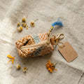 Indigo Bloom Cotton Block Printed Coin Purse