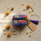 Ember Amber Cotton Block Printed Coin Purse