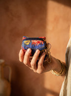 Ember Amber Cotton Block Printed Coin Purse