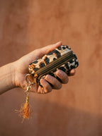 Glow Saffron Cotton Block Printed Coin Purse