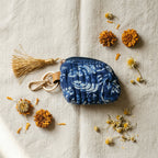 Fern Amber Cotton Block Printed Coin Purse
