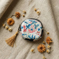 Lotus Rust Cotton Block Printed Coin Purse