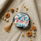 Lotus Rust Cotton Block Printed Coin Purse