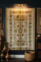 Heirloom Maple Luxury Vintage Suzani Kantha Throw - framed