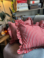 Red Clay Bands Cushion Cover