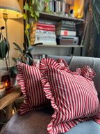 Red Clay Bands Cushion Cover