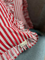 Red Clay Bands Cushion Cover