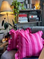 Rosewood Stripes Cushion Cover