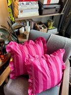 Rosewood Stripes Cushion Cover