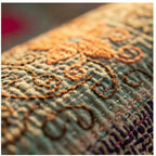 Eternal Bloom Luxury Vintage Suzani Kantha Throw