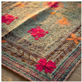 Eternal Bloom Luxury Vintage Suzani Kantha Throw