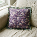Azure Lotus Cushion Cover