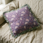 Azure Lotus Cushion Cover