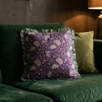 Azure Lotus Cushion Cover