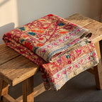 Celestial Haven Luxury Vintage Suzani Kantha Throw