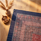 Indigo Ajrakh Kantha Queen Size Bed-spread (Reversible)