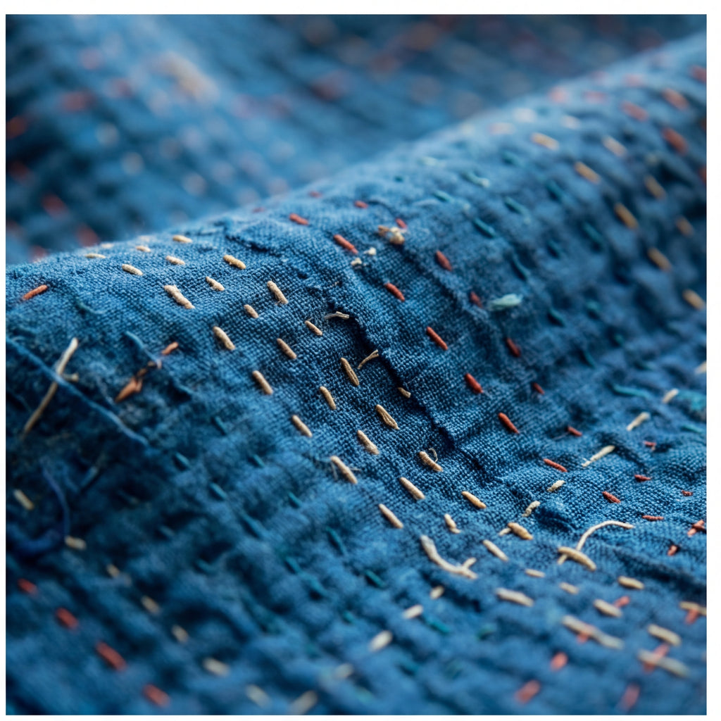 Emerald Wilderness Reversible Kantha Throw