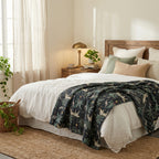 Midnight Jungle Reversible Kantha Throw