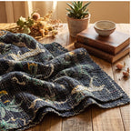 Midnight Jungle Reversible Kantha Throw
