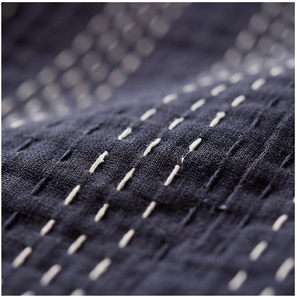 Midnight Jungle Reversible Kantha Throw