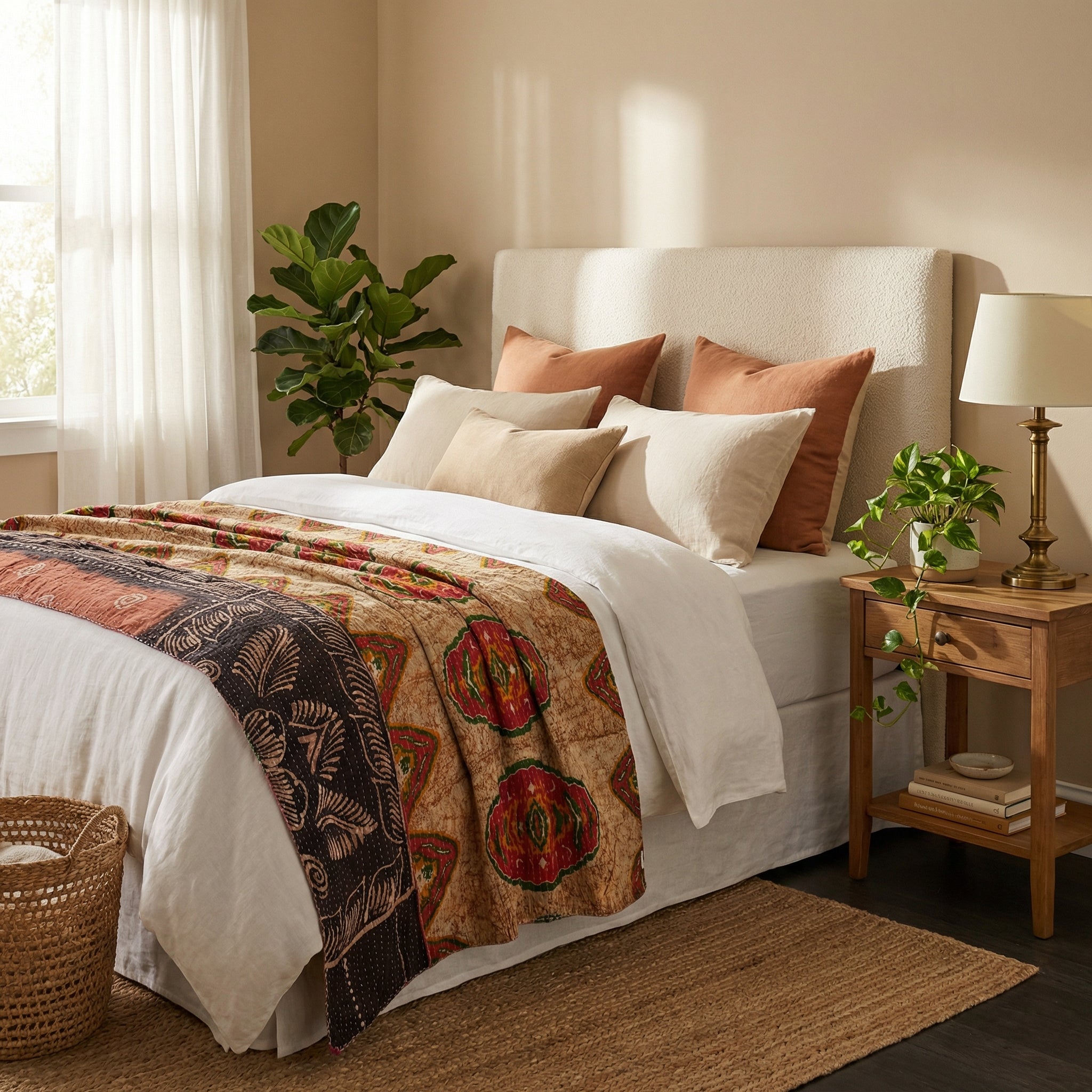 Artisan's Dream  Reversible Kantha Throw