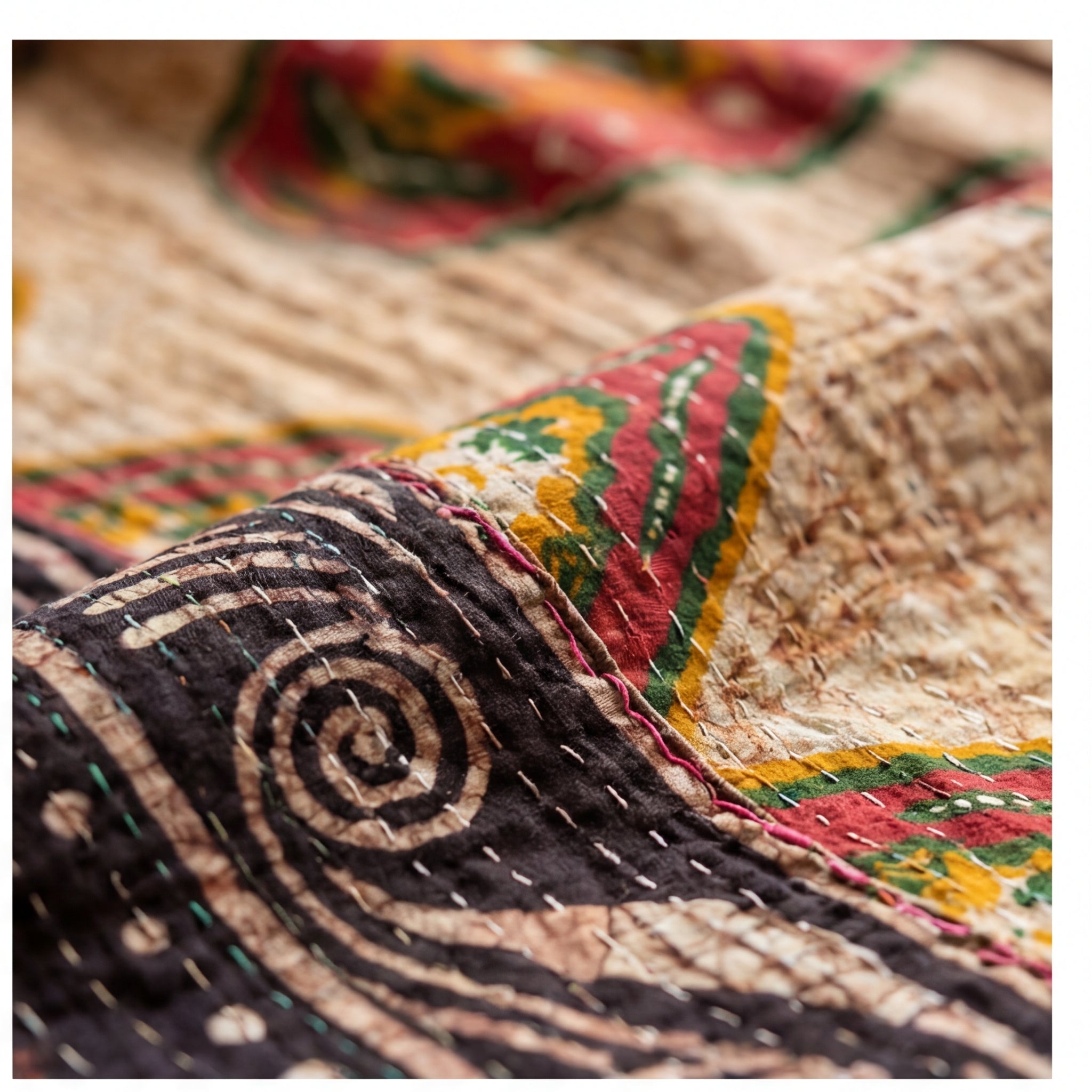 Artisan's Dream  Reversible Kantha Throw