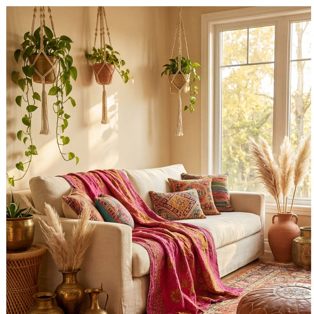 Artisan's Dream  Reversible Kantha Throw