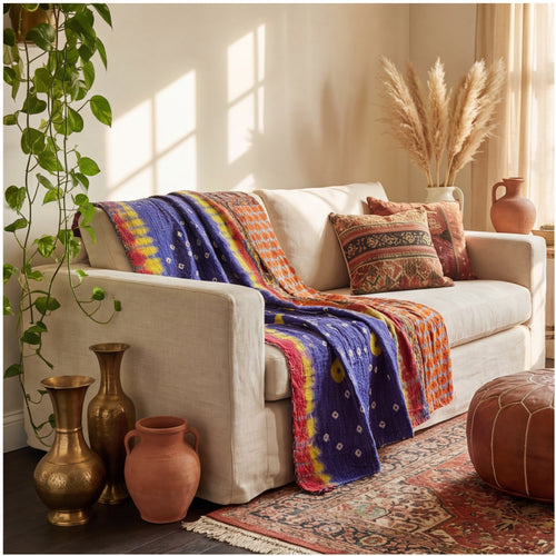 Artisan Heritage  Reversible Kantha Throw