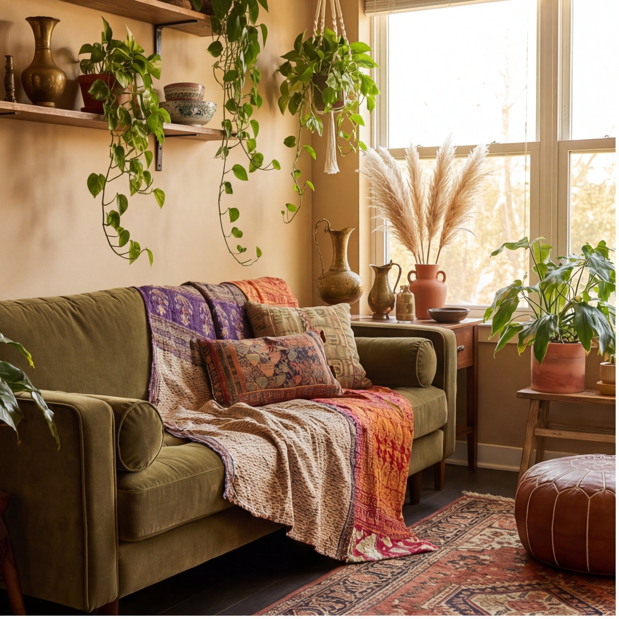 Bohemian Spirit Reversible Kantha Throw