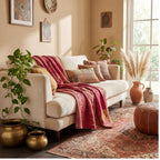 Serene Meadow Reversible Kantha Throw