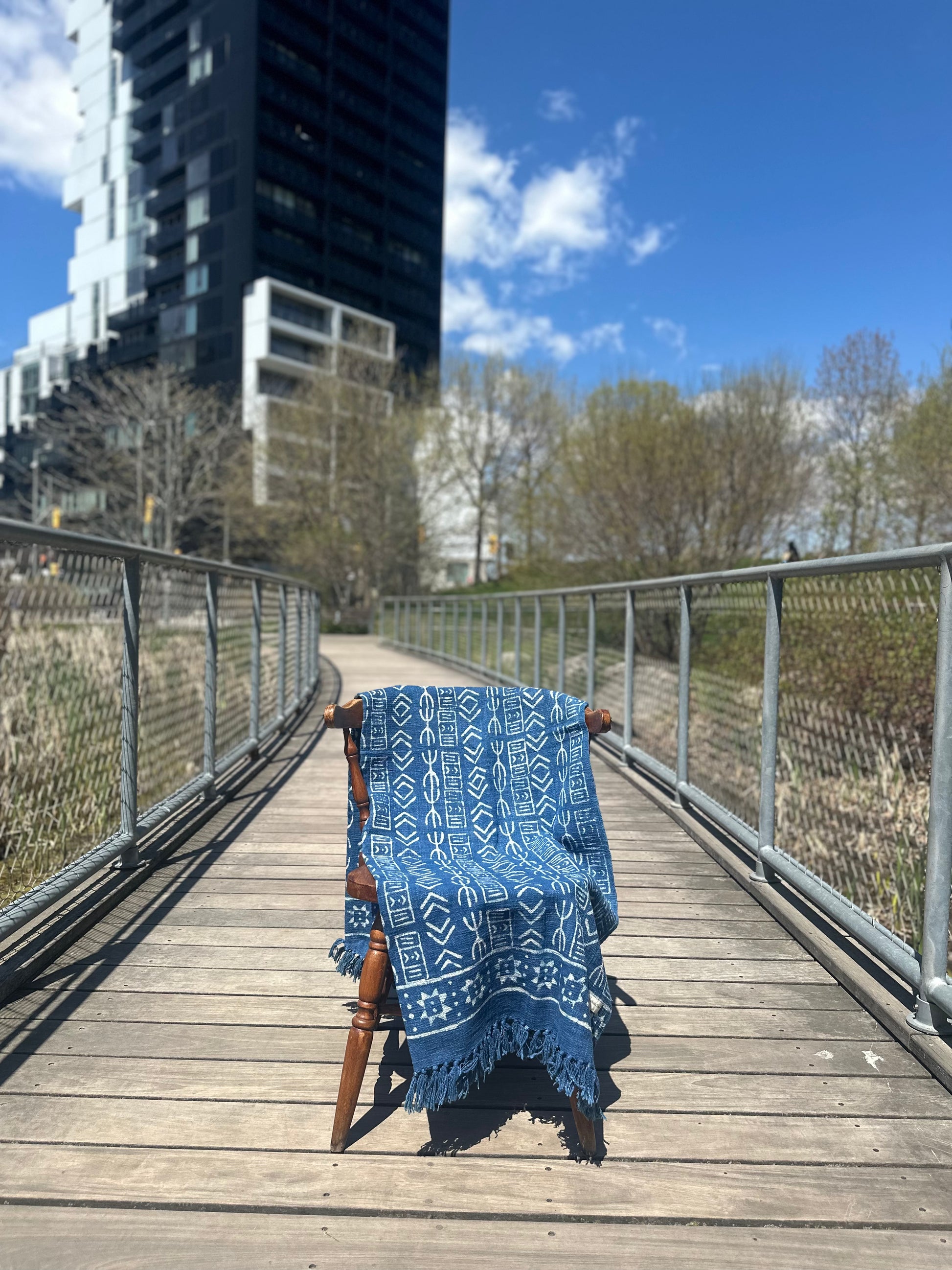 Blue Ivy hand woven throw blanket