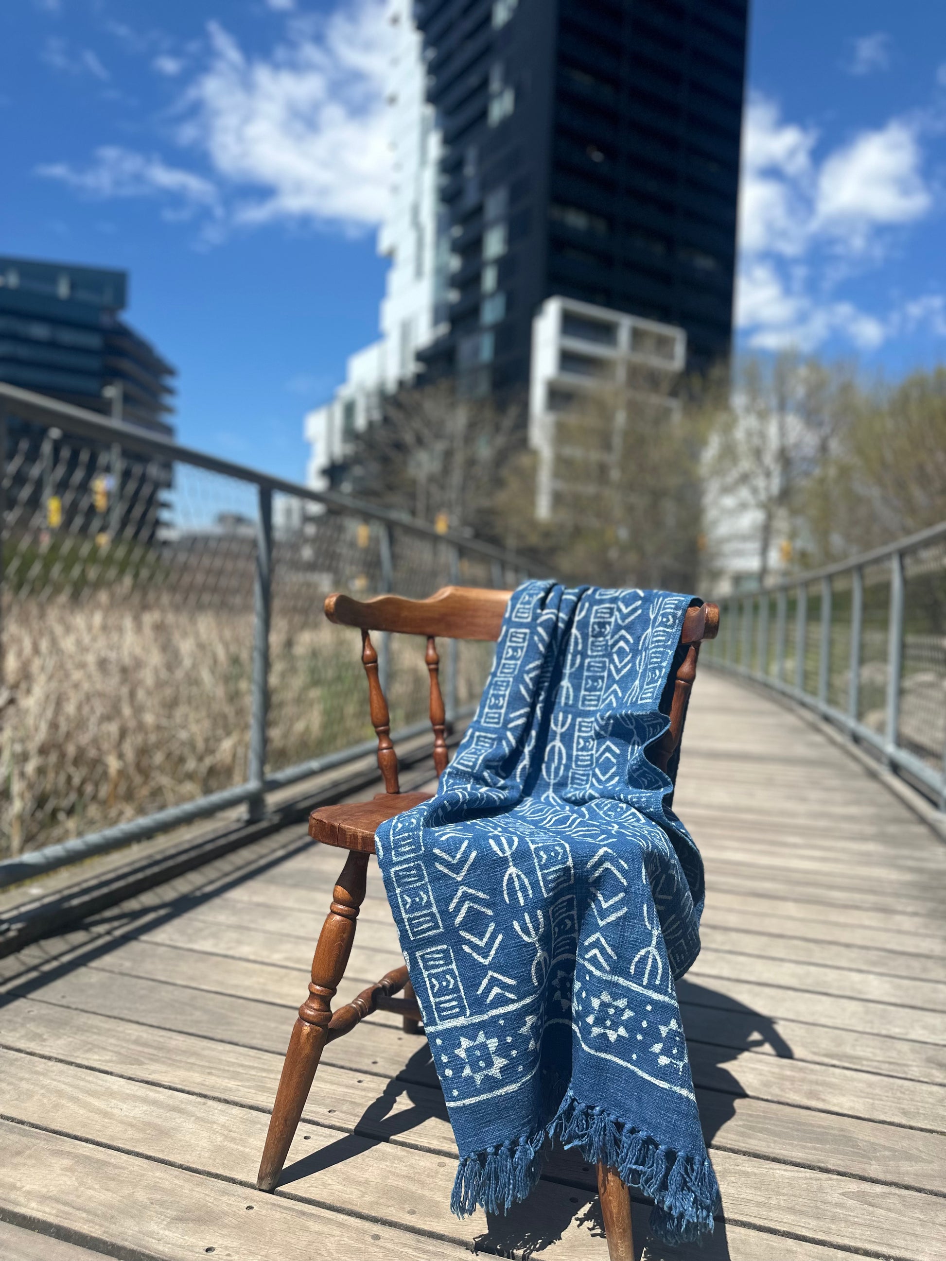 Blue Ivy hand woven throw blanket