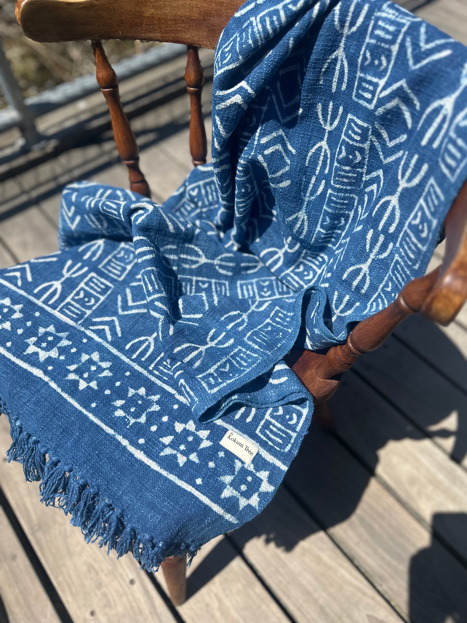 Blue Ivy hand woven throw blanket