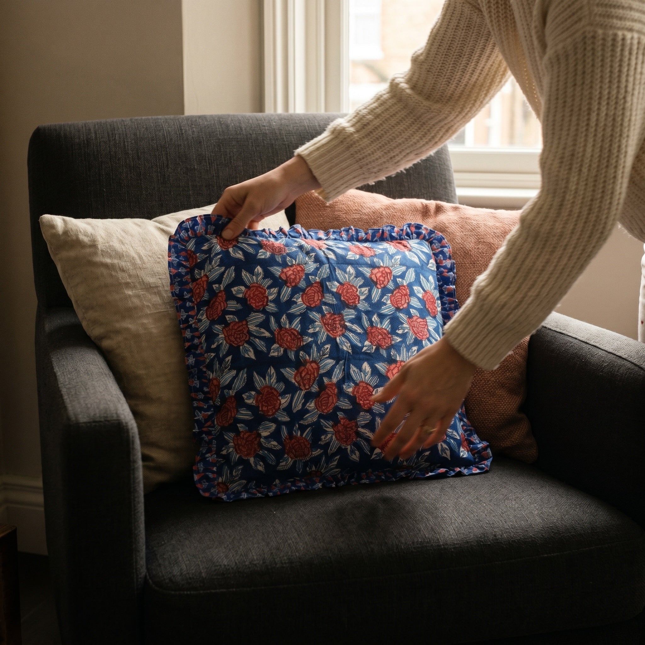 Golden Marigold Cushion Cover