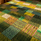 Lush Green Handmade Patola King Bedspread