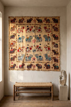 Midnight Cobalt Appliqué Pure Cotton Wall Hanging