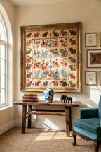 Midnight Cobalt Appliqué Pure Cotton Wall Hanging