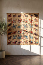 Midnight Cobalt Appliqué Pure Cotton Wall Hanging