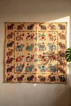 Midnight Cobalt Appliqué Pure Cotton Wall Hanging