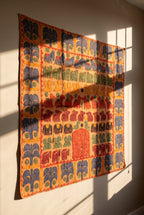 O Blue Appliqué Pure Cotton Wall Hanging
