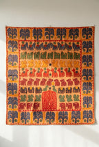 O Blue Appliqué Pure Cotton Wall Hanging