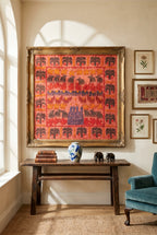 Indigo Dusk Appliqué Pure Cotton Wall Hanging