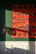 Indigo Dusk Appliqué Pure Cotton Wall Hanging