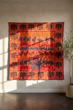 Indigo Dusk Appliqué Pure Cotton Wall Hanging