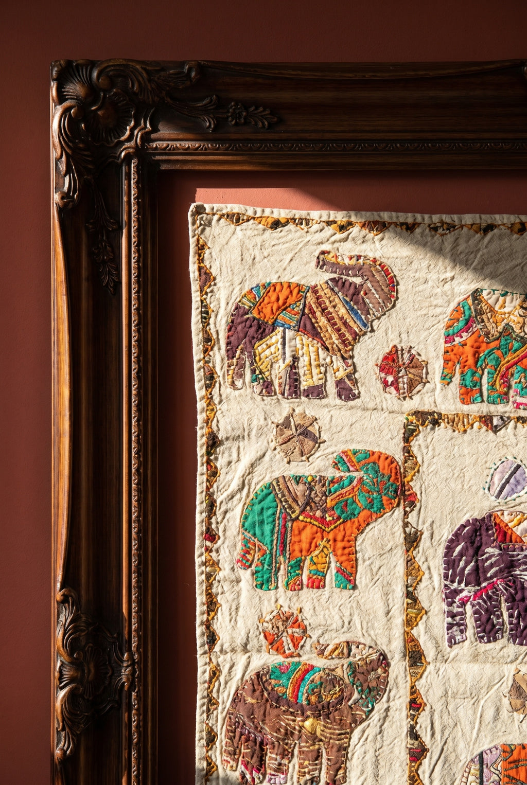 Sylvan Fern Appliqué Pure Cotton Wall Hanging