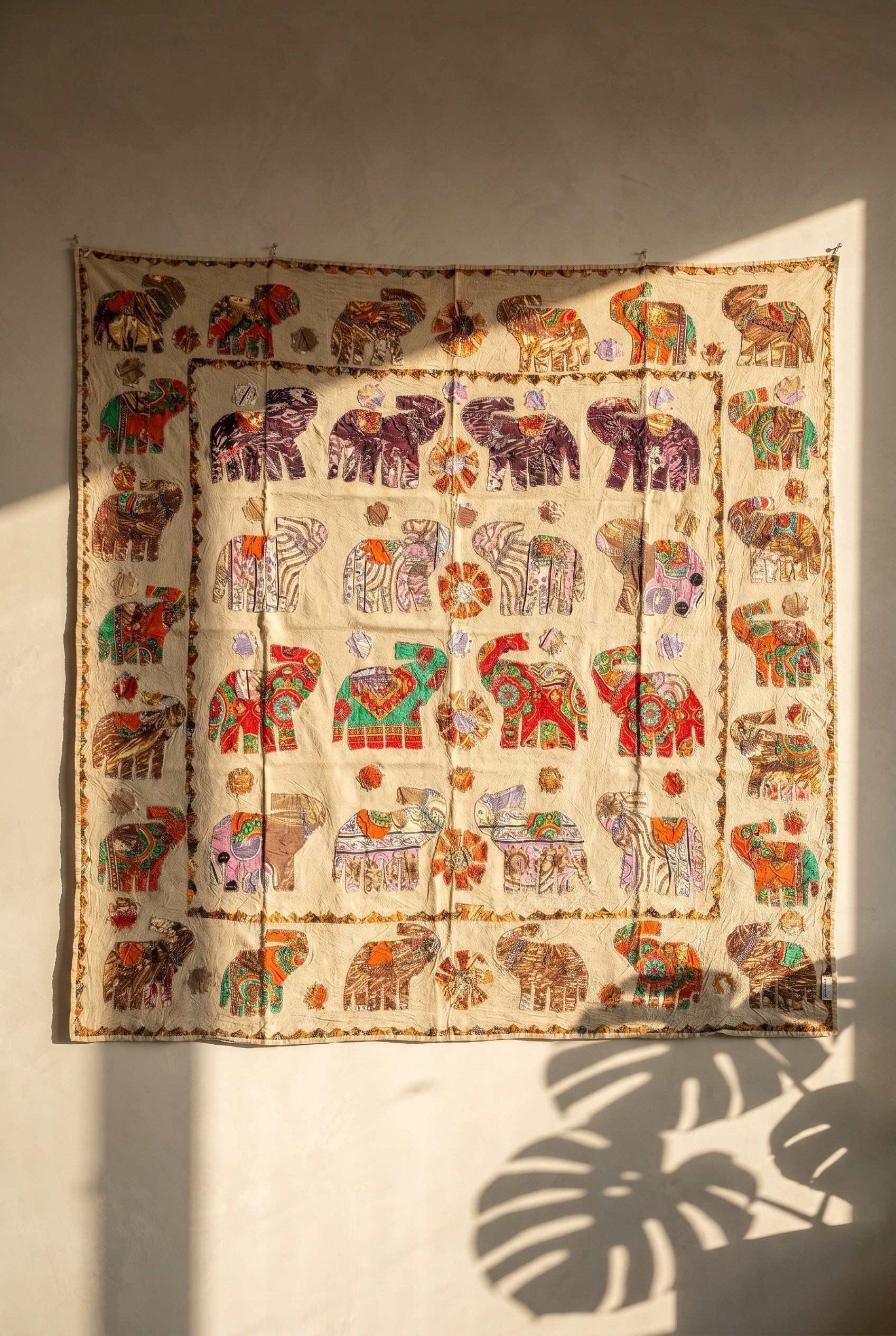 Sylvan Fern Appliqué Pure Cotton Wall Hanging